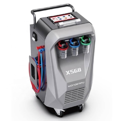 3/8HP কম্প্রেসার X568 কার এসি পুনরুদ্ধার মেশিন ফ্লাশিং ফাংশন এবং প্রিন্টারে নির্মিত সঙ্গে