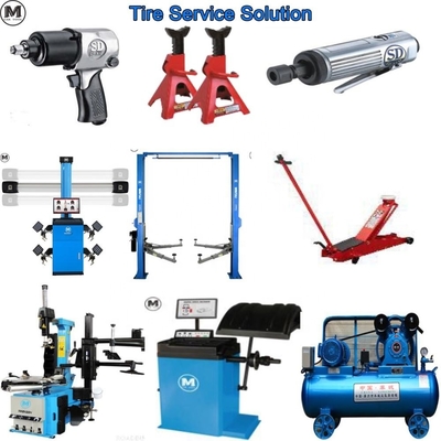W-1.0/8 টায়ার ওয়ার্কশপ সরঞ্জাম 10HP এয়ার কম্প্রেসার এবং 12T স্ট্যান্ড জ্যাক সঙ্গে