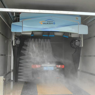 একটি বাহুবিহীন টাচলেস কার ওয়াশ সরঞ্জাম, ৬টি ড্রায়ার এবং ৮ মিটার x ৫ মিমি রেল সাইজের টাচ ফ্রি স্বয়ংক্রিয় কার ওয়াশ জল পুনরুদ্ধার ব্যবস্থা