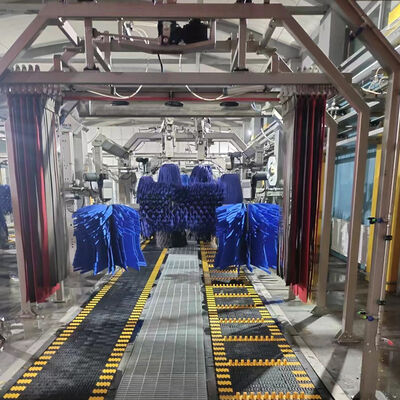 একযোগে চারটি গাড়ি ধুয়ে ফেলুন স্বয়ংক্রিয় গাড়ি ধোয়ার টানেল টাইপ স্বয়ংক্রিয় গাড়ি ধোয়ার সিস্টেম 14 টি ব্রাশ সহ